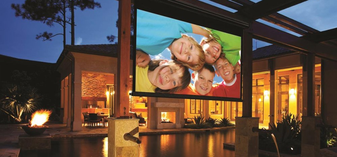 outdoor tv and patio
